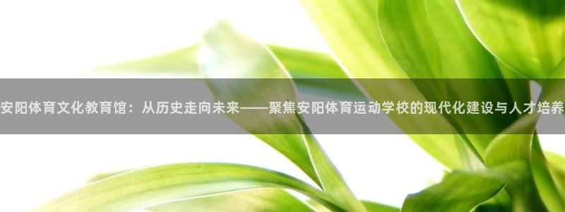 尊龙官网下载联系电话：安阳体育文化教育馆：从历史走向未来——